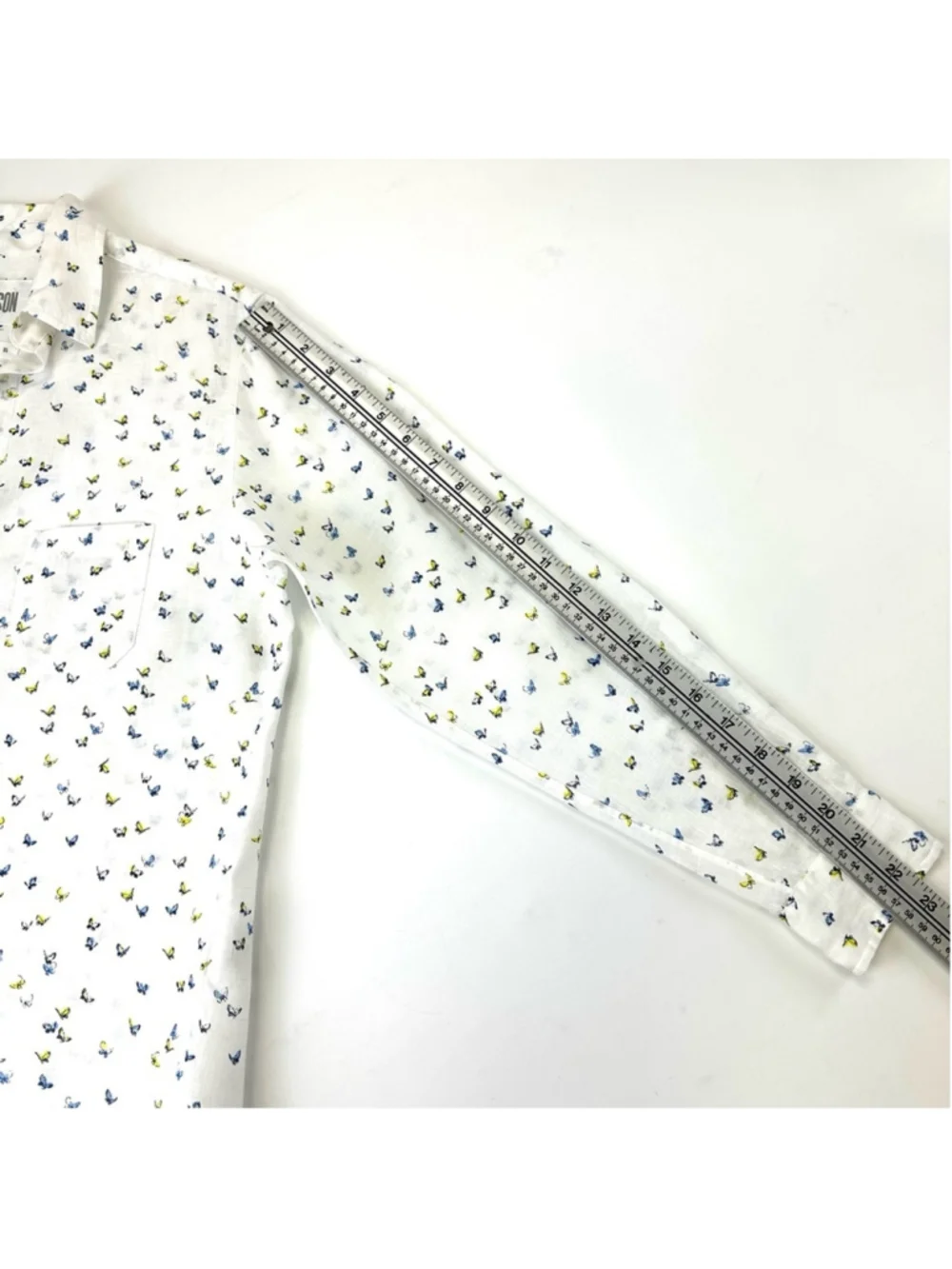 Anthro Grayson linen shirt Womens Medium Butterfly Buttondown casual Feminine - Picture 9 of 14